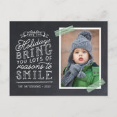 Chalkboard Lettering Holiday-fotokaart Feestdagenkaart (Voorkant)