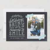 Chalkboard Lettering Holiday-fotokaart Feestdagenkaart (Voorkant)