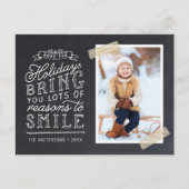 Chalkboard Lettering Holiday-fotokaart Feestdagenkaart (Voorkant)