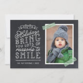 Chalkboard Lettering Holiday-fotokaart Feestdagenkaart (Voorkant)