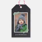 Chalkboard Lettering Holiday Photo Gift Labels Cadeaulabel (Achterkant)