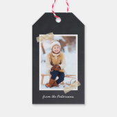 Chalkboard Lettering Holiday Photo Gift Labels Cadeaulabel (Achterkant)