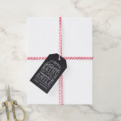 Chalkboard Lettering Holiday Photo Gift Labels Cadeaulabel (Met Touw)
