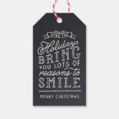 Chalkboard Lettering Holiday Photo Gift Labels Cadeaulabel (Voorkant)