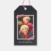 Chalkboard Lettering Holiday Photo Gift Labels Cadeaulabel (Achterkant)