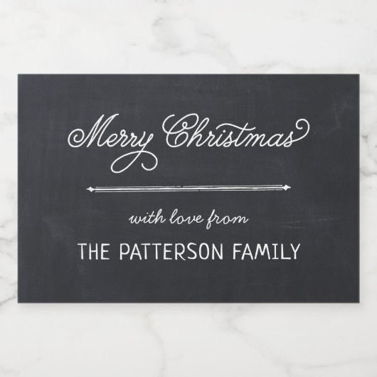 Chalkboard Lettering Persoonlijke kerstcadeaus Voedselcontainer Etiket (Enkel label)