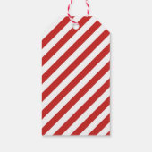 Chalkboard Lettering Red Stripes Holiday Cadeaulabel (Achterkant)