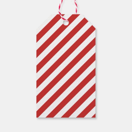 Chalkboard Lettering Red Stripes Holiday Cadeaulabel (Achterkant)