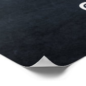 Chalkboard Lichten Blauwgroen Cadeausetteken Poster (Hoek)