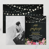 Chalkboard & Lichtfoto 50th Wedding Jubileum Kaart (Voorkant / Achterkant)