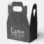 Chalkboard Liefde Custom Wedding Favor Boxes Bedankdoosjes (Geopend)