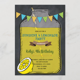 Chalkboard liemonade bbq picknick kaart