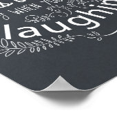 Chalkboard Life Laughing Quote Art Print (Hoek)