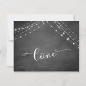 Chalkboard Light Strings Kalligrafie Bewaar de dat Save The Date (Achterkant)