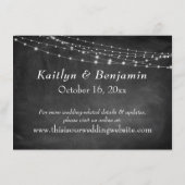 Chalkboard & Light Strings Wedding Accommodations Informatiekaartje (Achterkant)