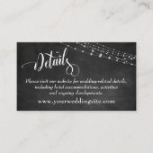 Chalkboard & Light Strings Wedding Details Informatiekaartje (Voorkant)