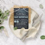 Chalkboard Lights Aqua Bat Mitzvah Uitnodiging<br><div class="desc">Deze casual chique uitnodigingen zijn perfect voor elke Bat Mitzvah-viering. Elke regel tekst is volledig aanpasbaar om precies te zeggen wat je wilt!</div>