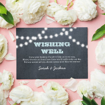 Chalkboard Lights Aqua Bruiloft Wishing Well