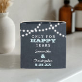 Chalkboard Lights Aqua Mini Bruiloft Weefsel Dozen Bedankdoosjes