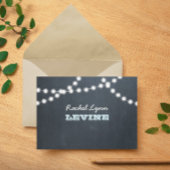 Chalkboard Lights Aqua Note Kaart