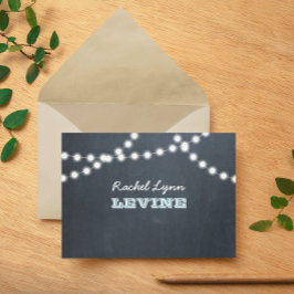 Chalkboard Lights Aqua Note Kaart