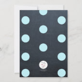 Chalkboard Lights Aqua Quinceañera Uitnodiging (Achterkant)