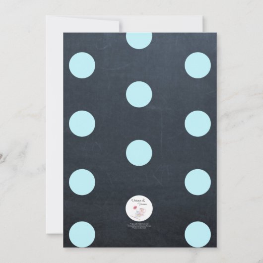 Chalkboard Lights Aqua Quinceañera Uitnodiging (Achterkant)