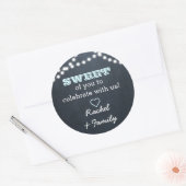Chalkboard Lights Aqua Sweet Treat Bag Sticker (Envelop)