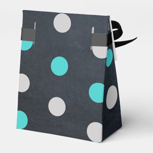 Chalkboard Lights Blauwgroen 16th Birthday Favor B Bedankdoosjes (Achterkant)