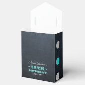 Chalkboard Lights Blauwgroen 16th Birthday Favor B Bedankdoosjes (Geopend)