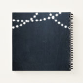 Chalkboard Lights Blauwgroen Bevestigingsgeheugen  Notitieboek (Achterkant)