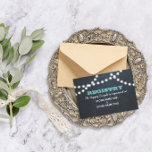 Chalkboard Lights Blauwgroen Bruids Bruiloft Regis Informatiekaartje<br><div class="desc">Deze Kaarten van de Registratie kunnen worden aangepast om precies te zeggen wat je wilt.</div>
