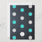 Chalkboard Lights Blauwgroen Quinceañera Uitnodigi Kaart (Achterkant)