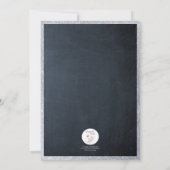 Chalkboard Lights Blauwgroen Zilveren Border Bat M Kaart (Achterkant)