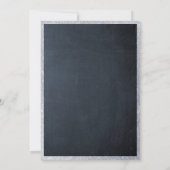 Chalkboard Lights Blauwgroen Zilveren Border Bat M Kaart (Achterkant)