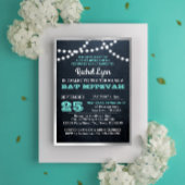 Chalkboard Lights Blauwgroen Zilveren Textuur Bat  Kaart