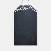 Chalkboard Lights Donker Roze Bat Mitzvah Dank je Cadeaulabel (Achterkant)