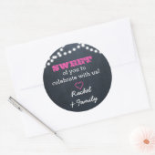 Chalkboard Lights Donkerroze Sweet Treat Sticker (Envelop)