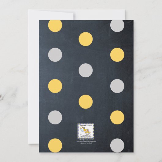 Chalkboard Lights Gold 50e Jubileum Kaart (Achterkant)