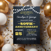 Chalkboard Lights Gold 50e Jubileum Kaart