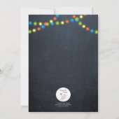 Chalkboard Lights Holiday Housewarming Invitation Kaart (Achterkant)