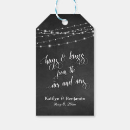Chalkboard Lights Hugs & Kisses van de heer en mev Cadeaulabel