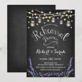 Chalkboard Lights Lavendel repetitie diner Kaart (Voorkant / Achterkant)