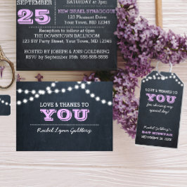 Chalkboard Lights Lila Bat Mitzvah Dank u Cadeaulabel