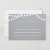 Chalkboard Lights Lila Quinceañera Note Kaart (Achterkant)