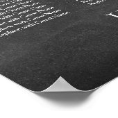 Chalkboard & Lights Reception Sezing Chart Poster (Hoek)