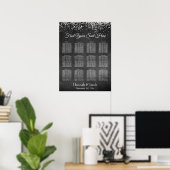 Chalkboard & Lights Reception Sezing Chart Poster (Thuiskantoor)