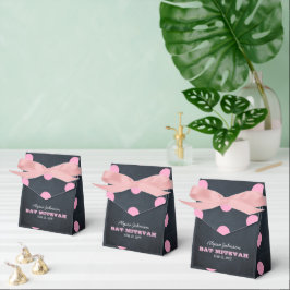 Chalkboard Lights Roze Bat Mitzvah Favor Box Bedankdoosjes