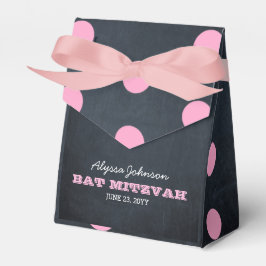 Chalkboard Lights Roze Bat Mitzvah Favor Box Bedankdoosjes