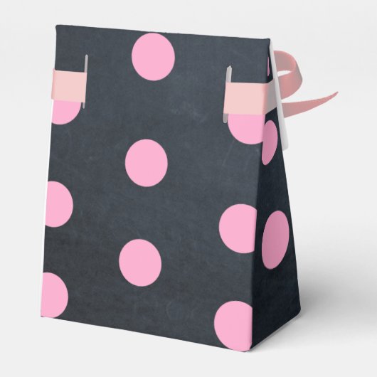 Chalkboard Lights Roze Bat Mitzvah Favor Box Bedankdoosjes (Achterkant)
